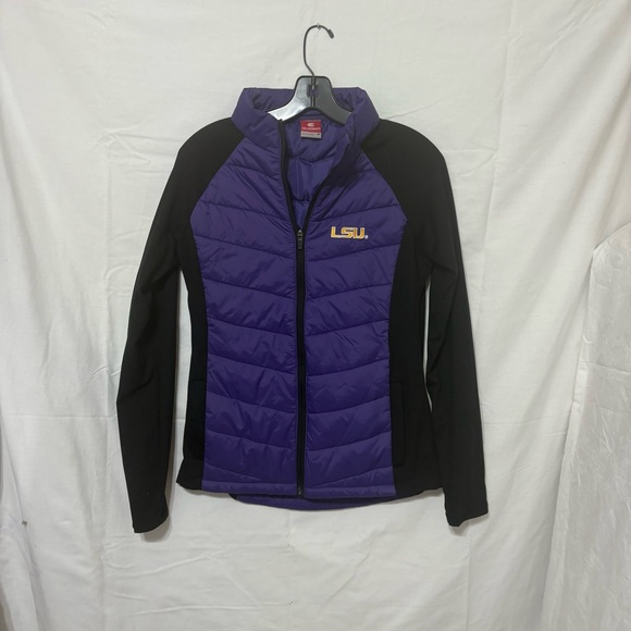 Jackets & Blazers - LSU Tigers purple and black full-zip jacket